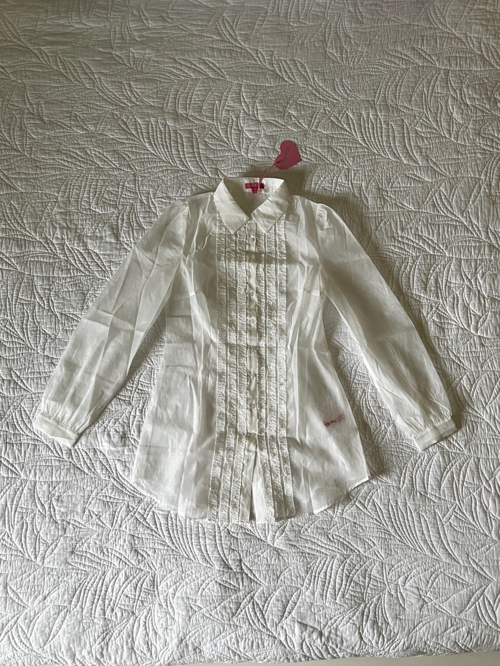 NWT - Dolls Kill - ‘I Totally Paused Sheer Top - White’ - Size Medium